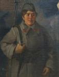 Зайцев Ю.А. Портрет женщины-бойца. 1942